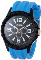UNLISTED WATCHES UL1243 City Streets Round Black Case Dial Blue Details and Strap