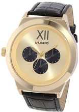 UNLISTED WATCHES UL1268 City Streets Yellow Gold Case Dial Black Sub-Eyes Strap