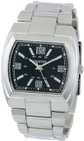 UNLISTED WATCHES UL5121 City Streets Silver Case Bracelet Black Dial