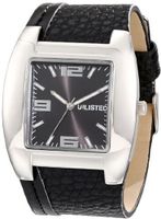 UNLISTED WATCHES UL5124 City Streets Silver Tonneau Black Dial Black Strap