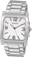 UNLISTED WATCHES UL5134 City Streets Triple Silver Rectangle Case Dial Bracelet
