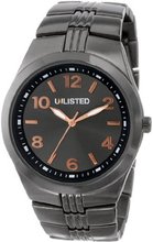 UNLISTED WATCHES UL5136KCP City Streets Grey Case Bracelet Black Dial Orange Details