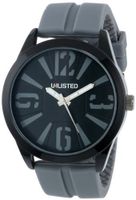 UNLISTED WATCHES UL5159KCP City Streets Round Analog Black Dial Grey Details and Strap