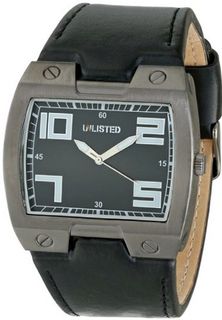 UNLISTED WATCHES UL8006 City Streets Triple Black Barrel Analog Strap
