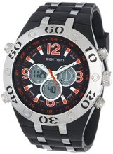USMC Regimen RW1043 Black & Silvertone Analog-Digital Chronograph with Orange Markings