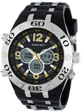 USMC Regimen RW1044 Black & Silvertone Analog-Digital Chronograph with Yellow Markings