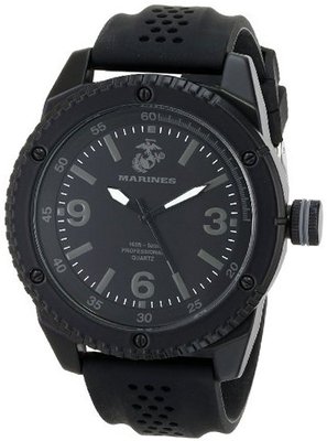 USMC Wrist Armor 37100002 U.S. Marine Corps C20 Analog Display Japanese Quartz Black