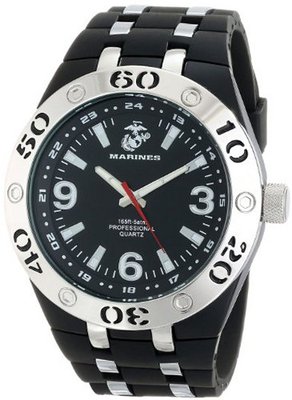 USMC Wrist Armor 37100004 U.S. Marine Corps C22 Analog Display Japanese Quartz Black