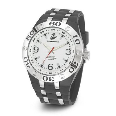 USMC Wrist Armor 37100005 U.S. Marine Corps C22 Analog Display Japanese Quartz Black