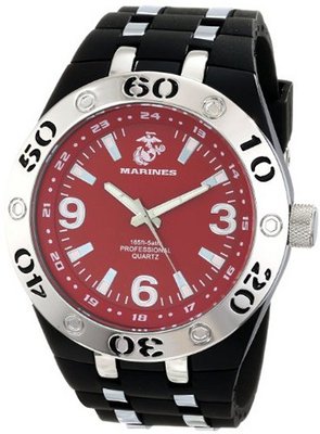 USMC Wrist Armor 37100006 U.S. Marine Corps C22 Analog Display Japanese Quartz Black