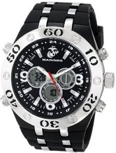 USMC Wrist Armor 37100007 U.S. Marine Corps C23 Analog-Digital Display Japanese Quartz Black