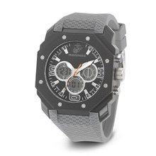 USMC Wrist Armor 37100012 U.S. Marine Corps C28 Analog-Digital Display Japanese Quartz Grey