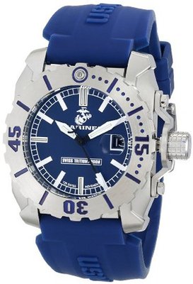 USMC Wrist Armor 37WA0121G01A Analog Display Swiss Quartz Blue