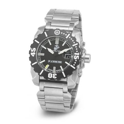 USMC Wrist Armor 37WA0122G01A Analog Display Swiss Quartz Silver