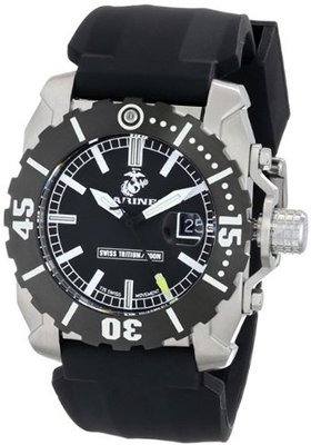 USMC Wrist Armor 37WA012801A Analog Display Swiss Quartz Black