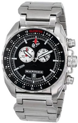 USMC Wrist Armor 37WA0131G01A Analog Display Swiss Quartz Silver