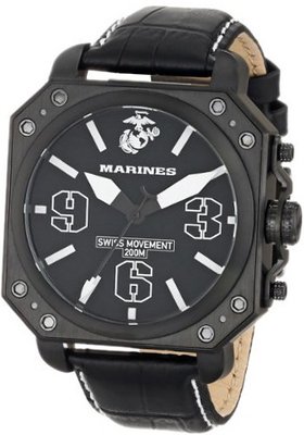 USMC Wrist Armor 37WA0142G01A Analog Display Swiss Quartz Black
