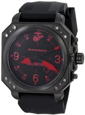USMC Wrist Armor 37WA014601A Analog Display Swiss Quartz Black