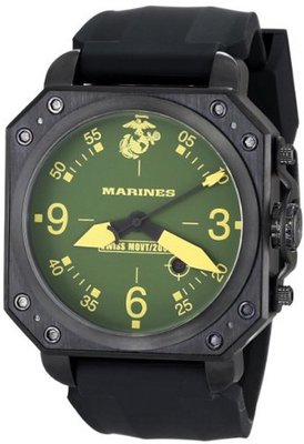 USMC Wrist Armor 37WA015401A Analog Display Swiss Quartz Black
