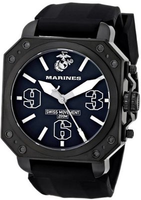 USMC Wrist Armor 37WA015701A United States Marine Corps es by Wrist Armor Analog Display Swiss Quartz Black