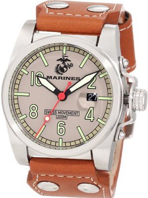 USMC Wrist Armor WA113 Stainless Steel Swiss Quartz