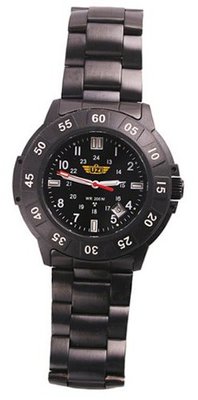Uzi Uzi-001-M The Protector Tritium H3 Black Metal Strap