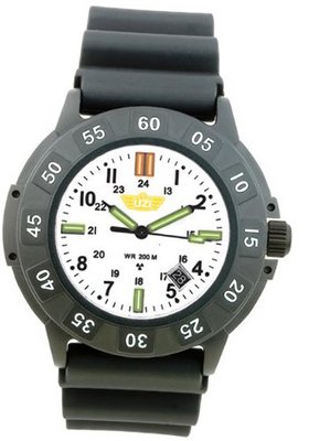 Uzi Uzi-002-R The Protector Tritium H3 Black Rubber Strap
