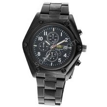 Uzi UZI-18B Ballistic Chronograph Black Dial Zulu Strap
