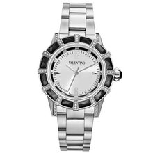 VALENTINO EDEN Swiss All Stainless Steel Black Onyx & 60 Diamonds Bracelet V54SBQ99801 S099