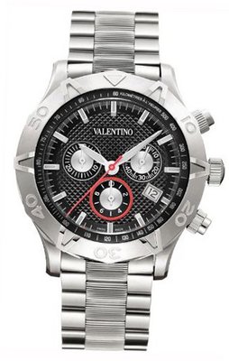 Valentino Homme Chronograph Stainless Steel Calendar Black Dial V40LCQ9909-S099