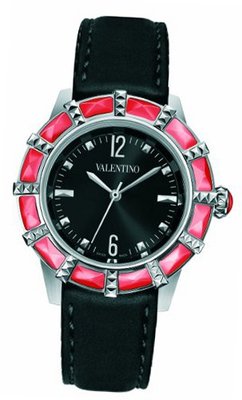 Valentino V54SBQ99709 SB09 Eden black calfskin band .