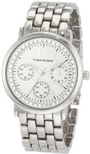 Vernier VNR11005 Round Crystal Bezel Chrono-Look Fashion