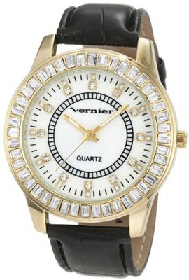 Vernier VNR11010 Round Baguette Bezel Strap Fashion