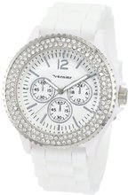 Vernier VNR11042 Round Crystal Rubber Strap Fashion