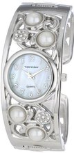 Vernier VNR11055 Silver Floral Mother-Of-Pearl Bangle