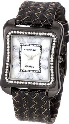 Vernier VNR11065GM Fashion Glitz Polyurethane Leather Quartz