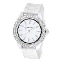 Vernier VNR11087WT Oversized Sparkle Silicon Strap Quartz