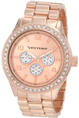 Vernier VNR11088RG Chrono Look Glitz Bracelet Quartz