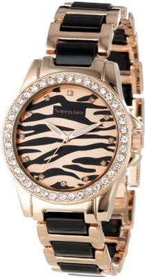 Vernier VNR11098 Rose Tone Tiger Dial Pattern