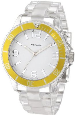 Vernier VNR11099YL Clear Plastic Bracelet Quartz