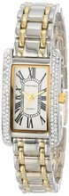 Vernier VNR111-28TT Classic Feminine Rectangular Two-Tone Easy-Read Quartz Bracelet