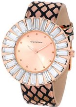 Vernier VNR11101RG Baguette Crystal Stones Sunray around Bezel