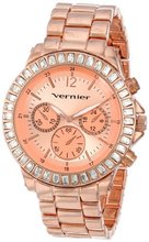 Vernier VNR11106RG Baguette Crystal Stones around Bezel