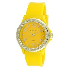 Vernier VNR1908 Easy Read Yellow Silicon Strap Stone Accent