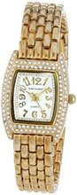 Vernier VNR719 Feminine Gold-Tone Tonneau Quartz Bracelet