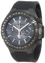 Versace 26CCS76D455 S009 DV One Automatic Black Ceramic Chronograph Unisex
