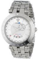 Versace 29G99D001 S099 V-Race Round Stainless Steel GMT Alarm Date