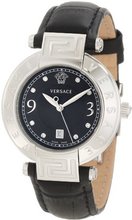 Versace 68Q99SD009 S009 Reve 3 H Black Dial Genuine Leather Diamond