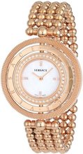 Versace 80Q81SD498 S080 Eon Rose Gold Plated Reversible Bezels Mother-of-Pearl Diamond Sphere Bracelet