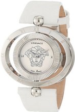 Versace 91Q99D002 S001 Eon Stainless Steel Reversible Bezel White Leather